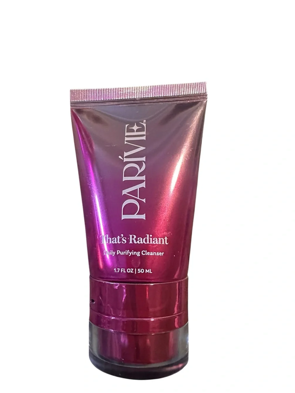 Parivè Hot Pink Clear Cosmetic Pouch with 5 products